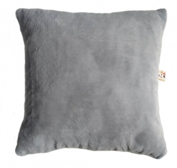 Подушка декоративная Мех 45x45 см серый Selena 