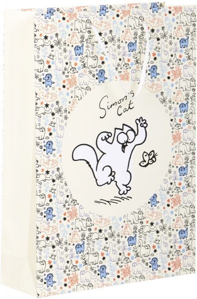Пакет бумажный Simon's Cat 34х23х10 см бежевый