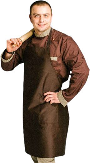 Фартук с нагрудником Lux-Form 4221 р. универсальный коричневый