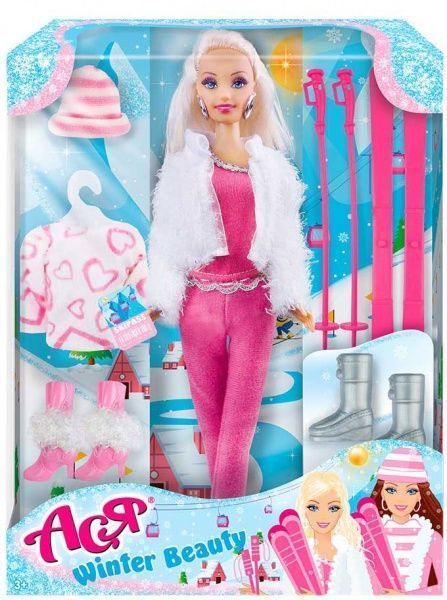 Лялька Ася Зимова красуня блондинка