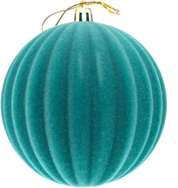 Куля пінопластова флокована у ромбик d 80 мм бірюзовий SDA2286080B