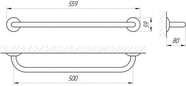 Поручень для ванной Стандарт 50 см 71401036