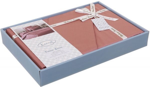 Комплект постельного белья Loft 1,5 розовый Karna 