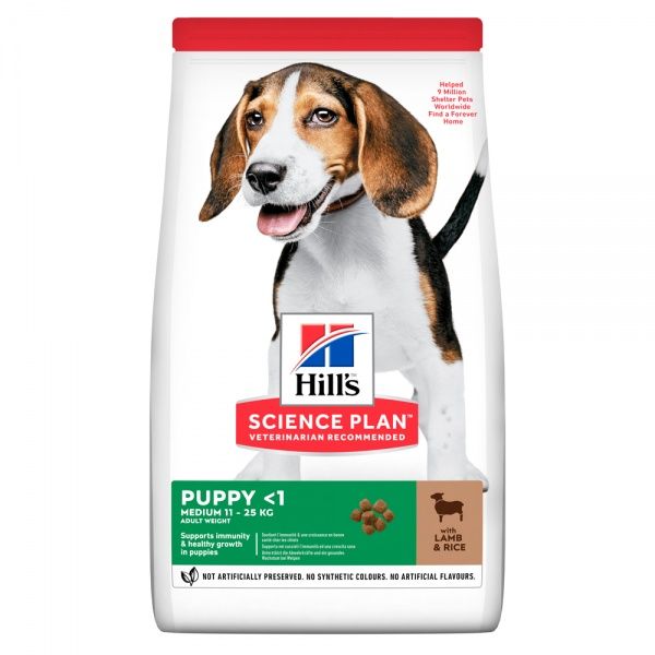 Корм Hill's для щенков с ягненком и рисом Science Plan Puppy Medium 2,5 кг