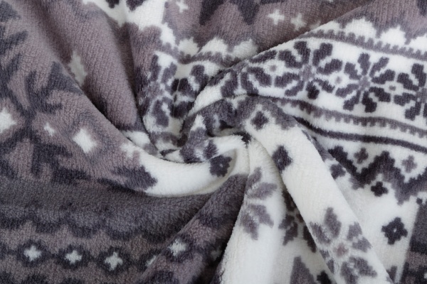 Плед Basic NY Snow-Flakes 150x190 см сірий La Nuit 