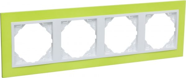 Рамка четырехместная Efapel ANIMATO Logus универсальная зеленый 90940 TDG