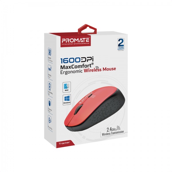 Мышь Promate Tracker Wireless red (tracker.red) 
