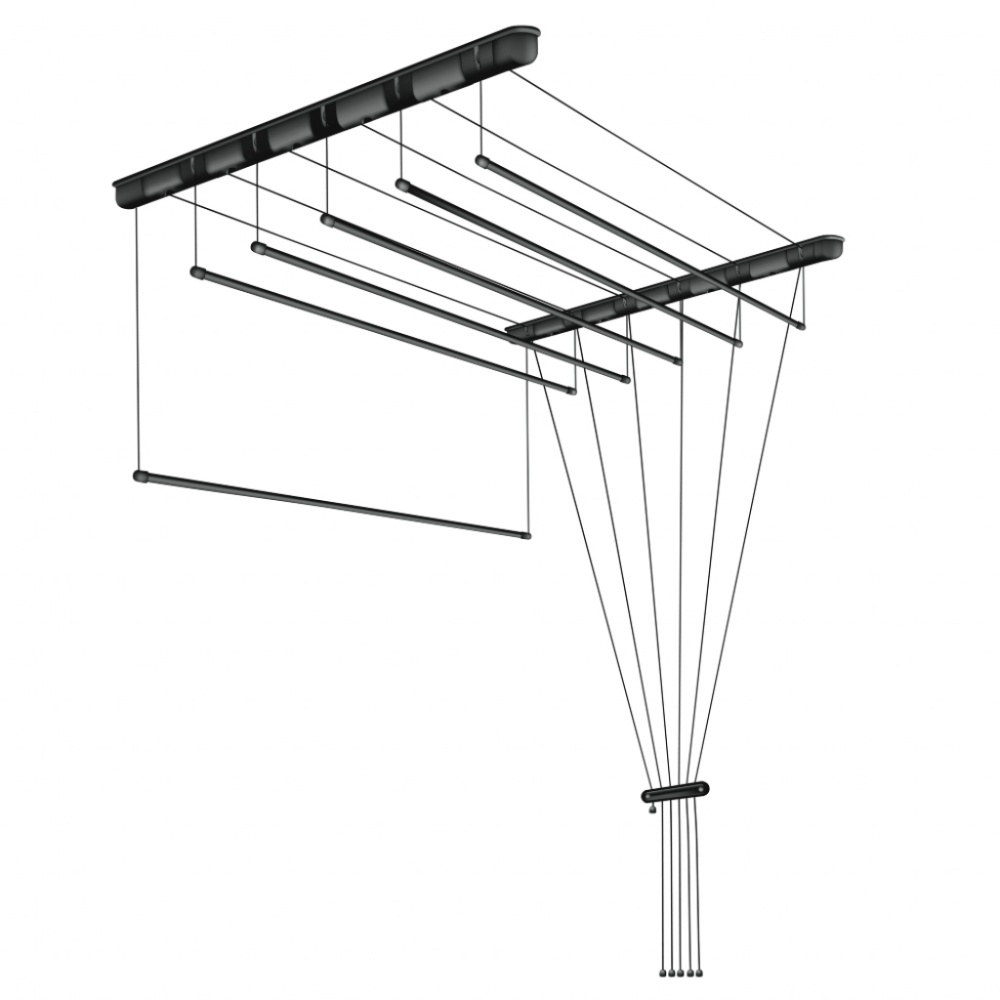 Сушарка для білизни Clean&Dry cтельова 5x1.6 м (R160-P5St black)