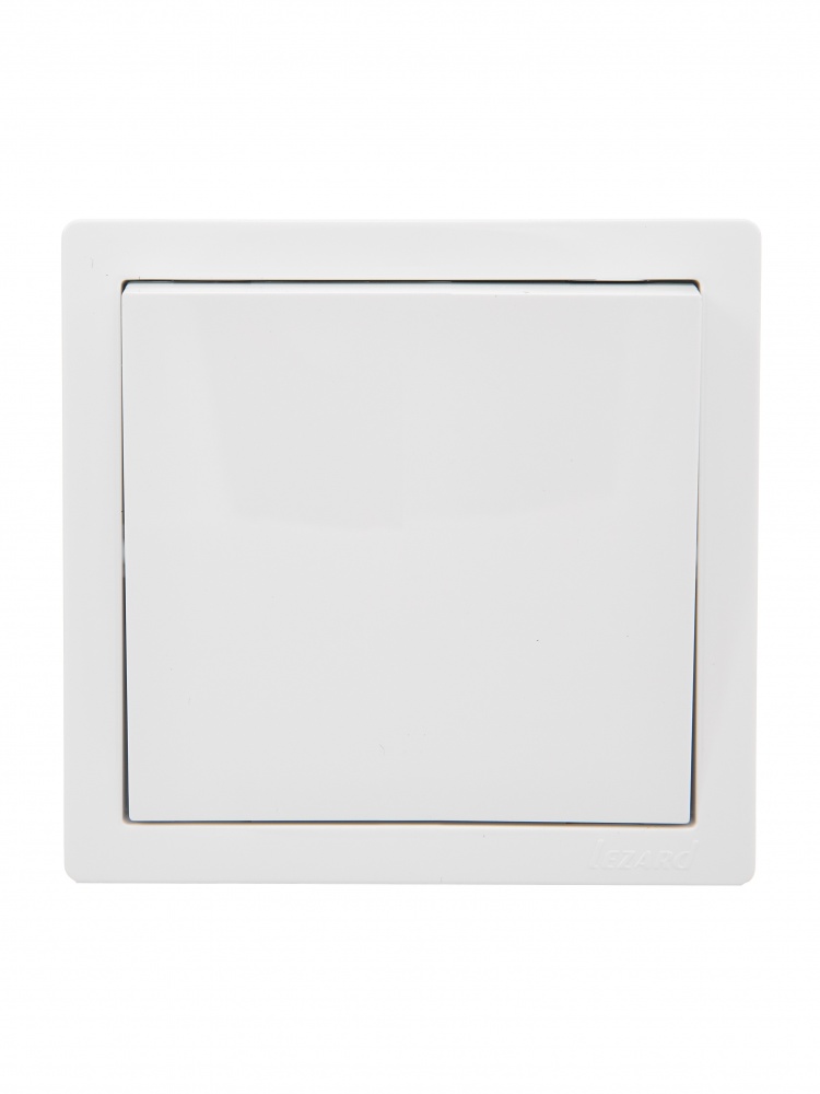 Вимикач одноклавішний Lezard LETO без підсвітки білий 752-0200-100