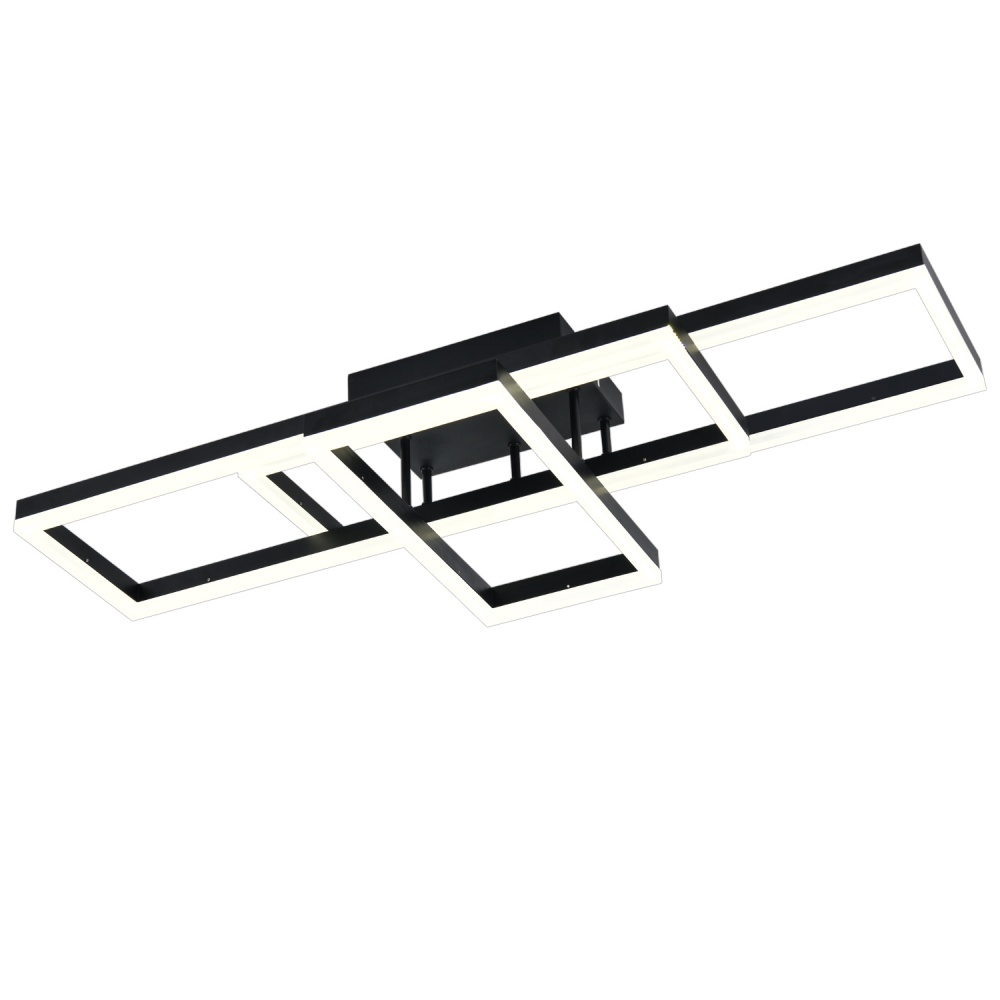 Люстра світлодіодна Victoria Lighting з пультом 130 Вт чорний Walker/PL3 black