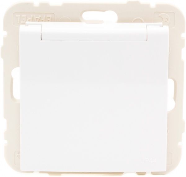 Розетка с заземлением Efapel Logus 2P+Z 16 А 250 В без шторок с крышкой белый