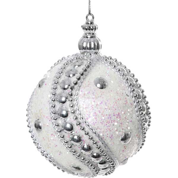 Шарик новогодний SDA81180W 80 мм