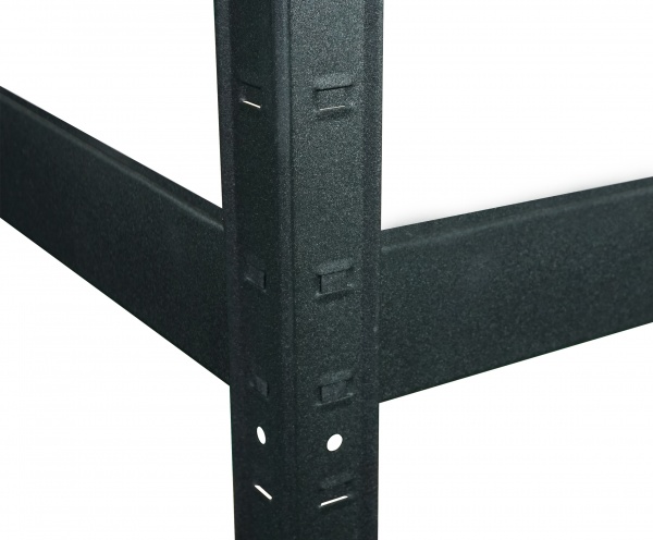 Стелаж металевий Меткас чорний 1800x900x450 мм полиця 5 шт. ДСП 10 мм фарба 
