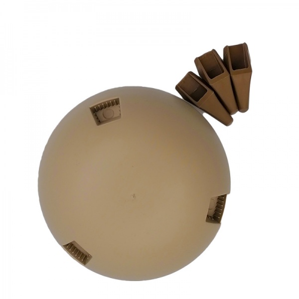 Горшок з дренажом на ножках UFO N1 2 л бежевый (ALY601 beige) 