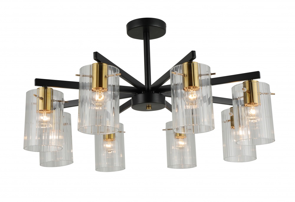 Люстра Sensio Nim 8x40 Вт E27 чорний із золотистим LS-74643/8B-E2740W