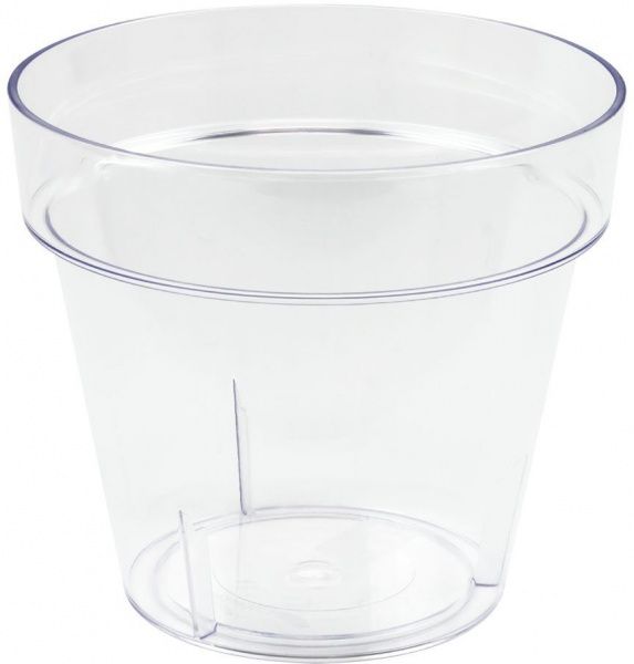 Горшок пластиковый Prosperplast Cube круглый 2,2л прозрачный (71960) 