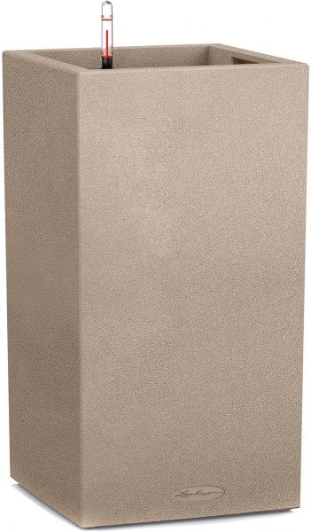 Вазон декоративный Lechuza Canto Tower 30 квадратный 50,4л светло-бежевый (13601) 