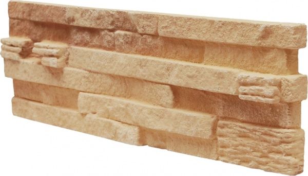 Плитка гіпсова кутник RUSTIKA Верона золото 1 пог.м