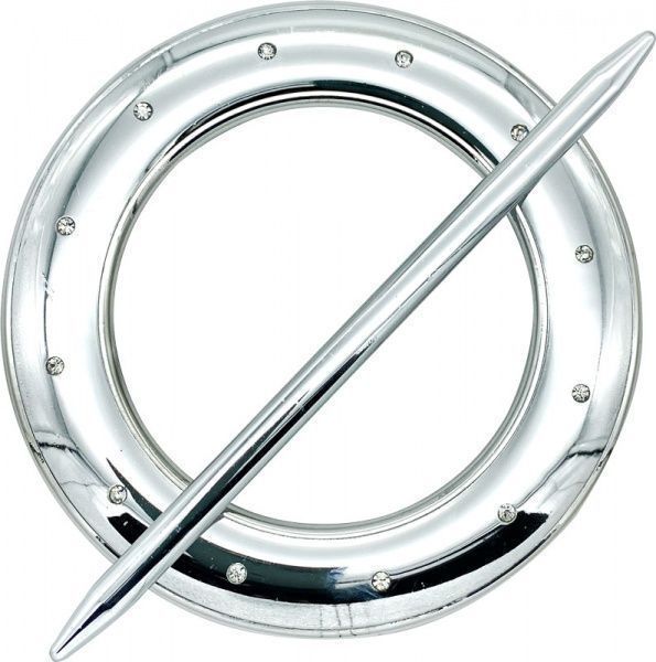 Декор Круг со стразами d150 мм серебро глянец С002-2 MISLT