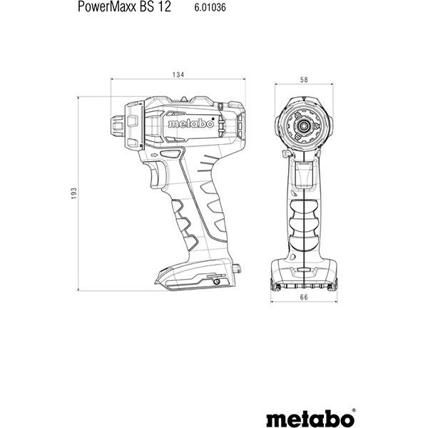Шуруповерт акумуляторний Metabo POWERMAXX BS 12 601036500