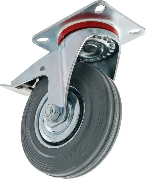 Колесо поворотное с тормозом d125 мм 21125