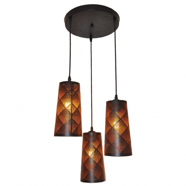 Підвіс Focus Light 3x60 Вт E27 чорний/золото P6828/3 