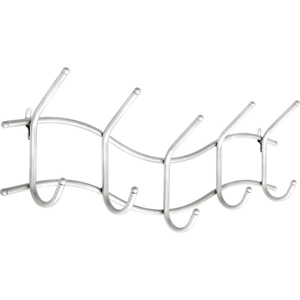 Вешалка гардеробная Волна 5 крючков серая