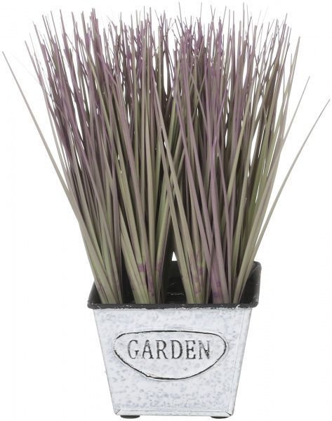Рослина штучна в горщику Міскантус 20 см бузково-зелений