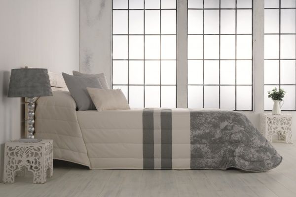 Покривало Titan 235x270 см Textilia сірий із білим 