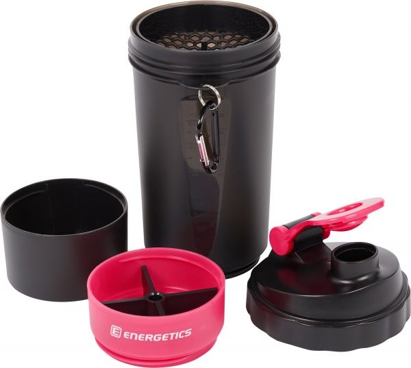 Шейкер Shaker Bottle 296592-288 600 мл чорний із рожевим Energetics