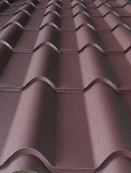 Металлочерепица матовая Strimex Фора 1,17x2,21 м RAL 8017 шоколад
