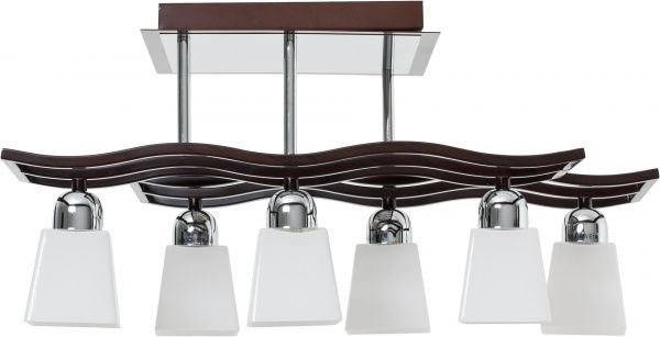 Люстра потолочная Интеркласс НСБ 04-6хХХ-351 6xE14 хром/венге 93102-6 