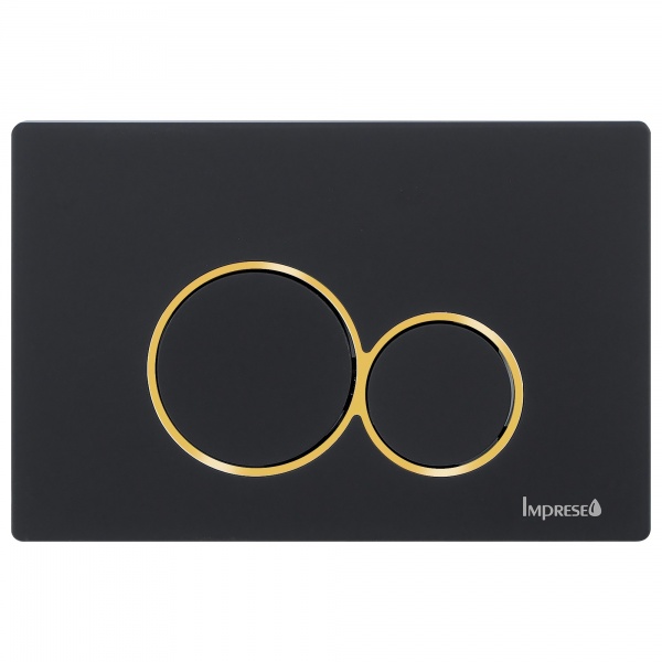 Панель змиву Imprese I7117PB чорний soft-touch вставка золото