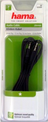Кабель Hama mini-jack 3,5 мм 3 м чорний (122309) 