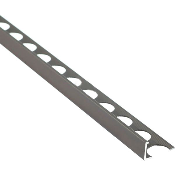 Кутник для плитки Braz Line зовнішній алюміній 11 мм 2,7м шампань