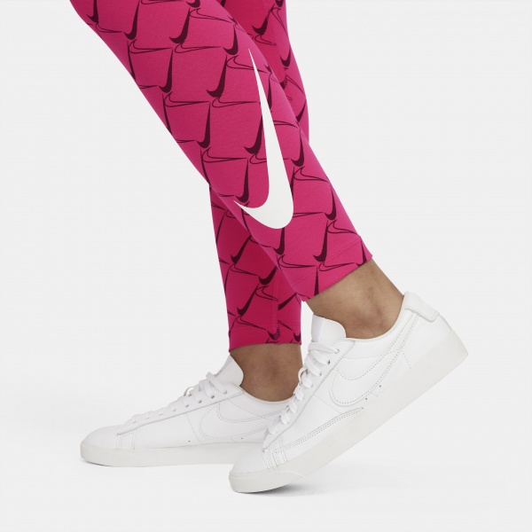 Лосини Nike W NSW LGGNG HW AOP SWOOSH DQ4510-612 р.XS малиновий