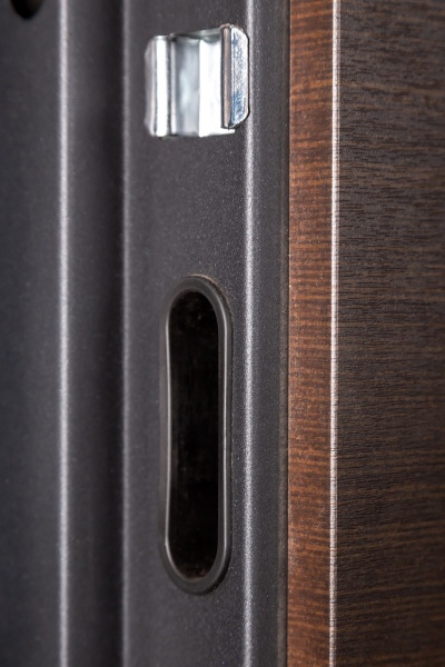 Дверь входная Revolut Doors В-413 мод. 163 венге горизонт темный / дуб пломбир горизонт 2040x840 мм левая