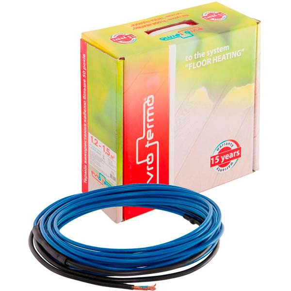 Нагревательный кабель Evro-Termo 1.2-1.5м.кв