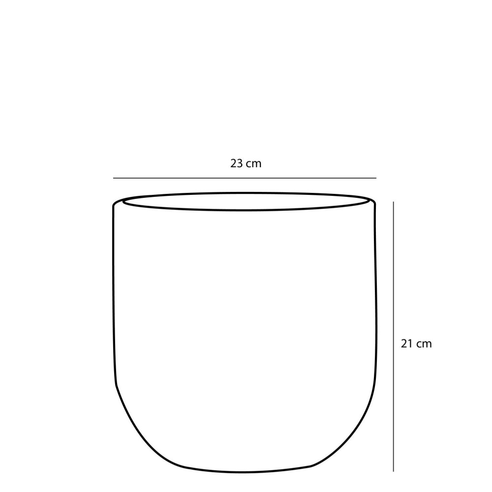 Вазон Edelman Nora pot round 23 см круглый 8,72 л темно-серый (1074630)