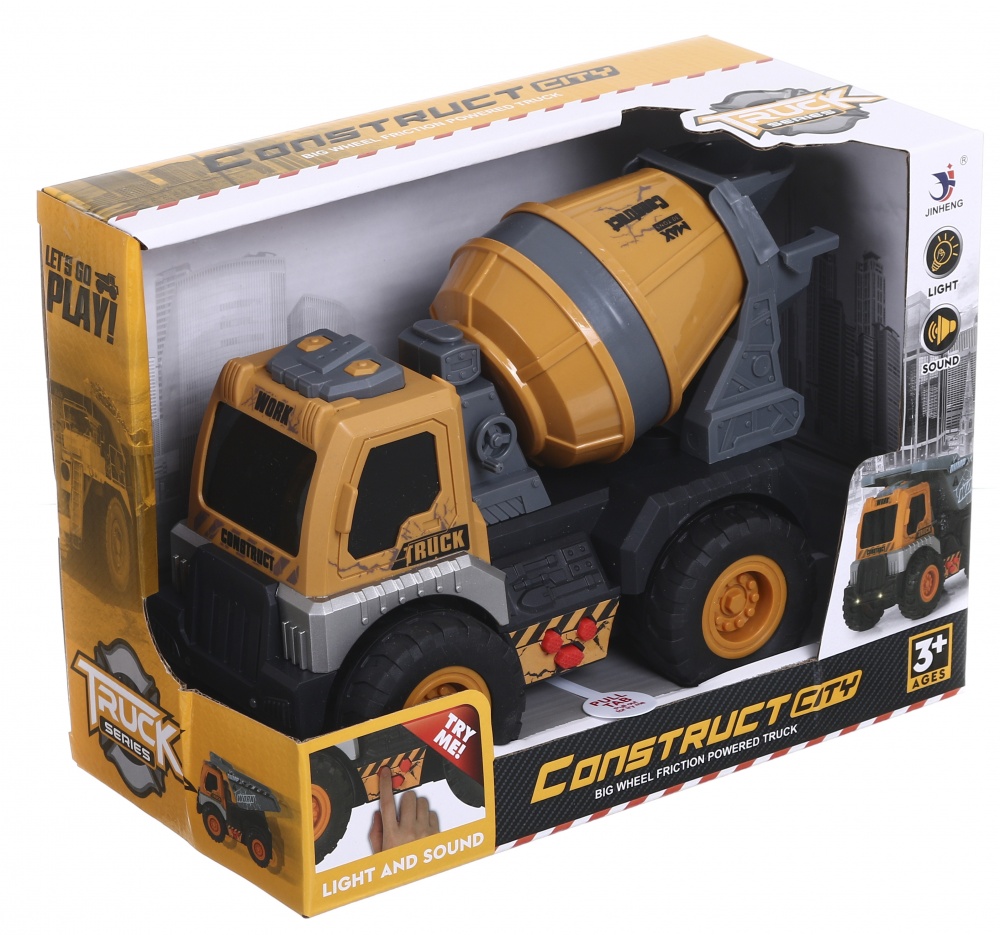 Автомобіль фрикційний JINHENG Місто будівельна-бетонозмішувач 25х13х18.5 см BOP1293317