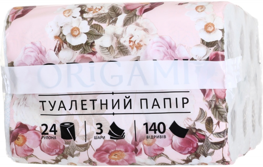 Туалетний папір ORIGAMI тришаровий 24 шт.