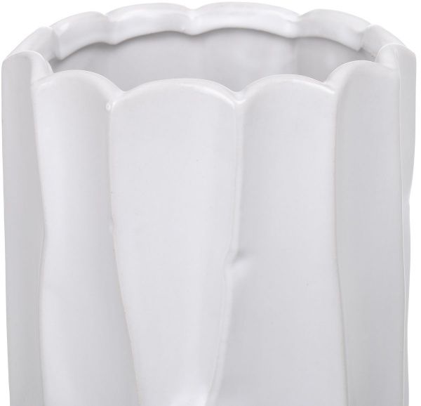 Ваза керамическая белая Лорет 12,5х23,5 см