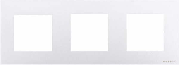 Рамка трехместная ABB ZENIT универсальная серебряный N2273 PL