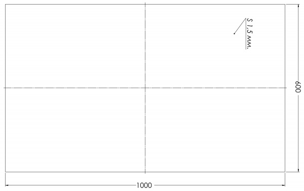 Лист алюминиевый рифленый квинтет STOREHOUSE 1000х600х1,5 мм