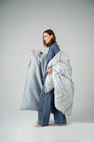 Комплект постільної білизни Novel Dunes 2.0 блакитний із малюнком Decoflux 