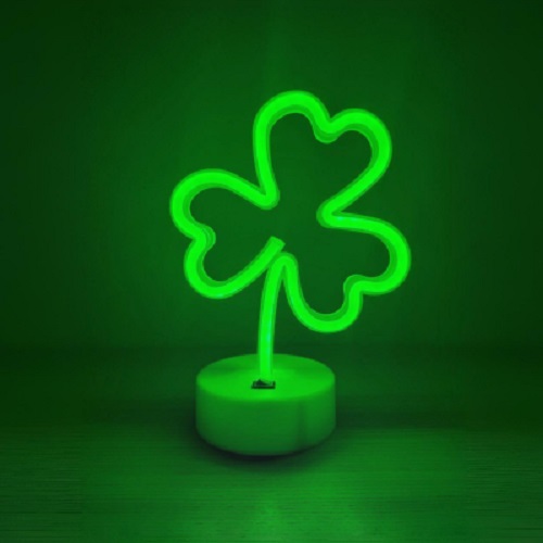 Ночник LED-NEON CLOVER зеленый B-28