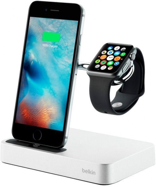 Док-станція Belkin Charge Dock для iWatch + iPhone (F8J183vfSLV) 