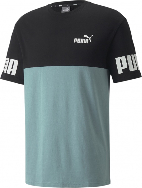 Футболка Puma Power Colorblock Tee 84738950 р.S зелений