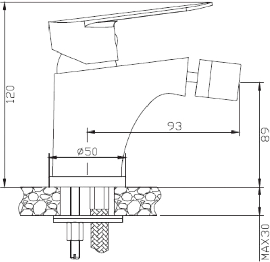Смеситель для биде Invena Esla BB-94-001