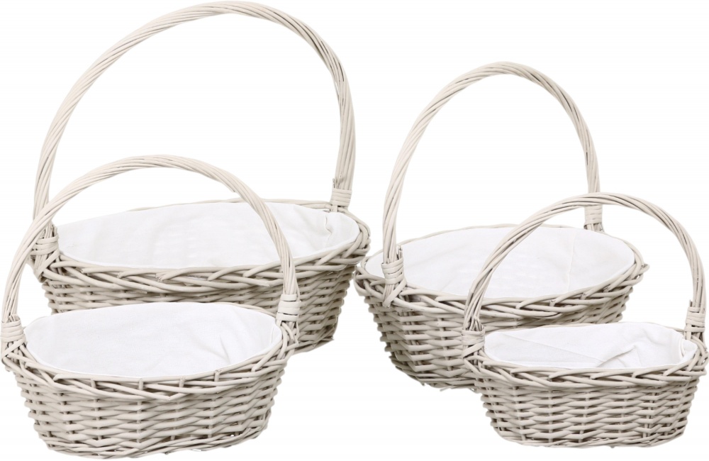 Корзинка плетеная с текстилем 34х24х12/30 см RL24-23T/1-3